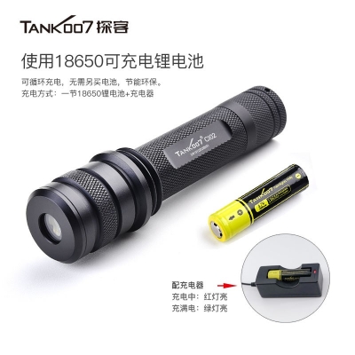 TANK007探客CI02 V2多波段勻光手電筒刑偵、檢查、找尋、勘察專用手電